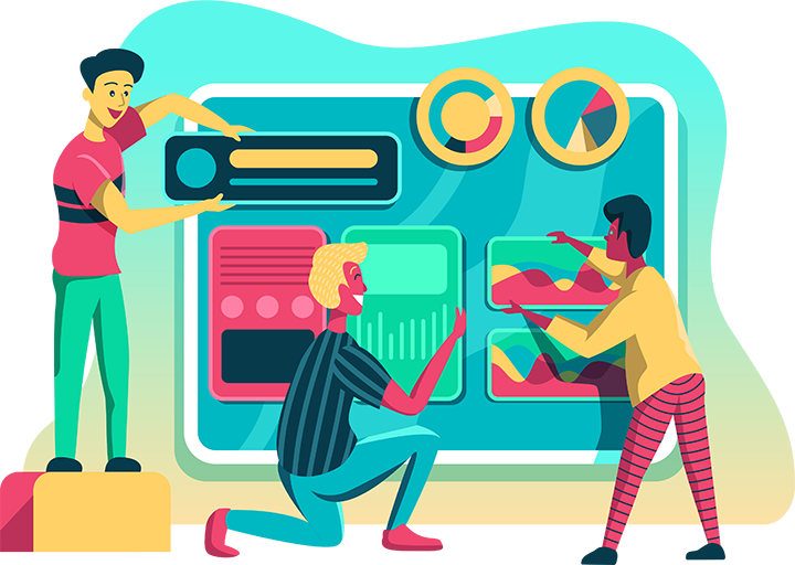 The K Studios team building a web dashboard experience